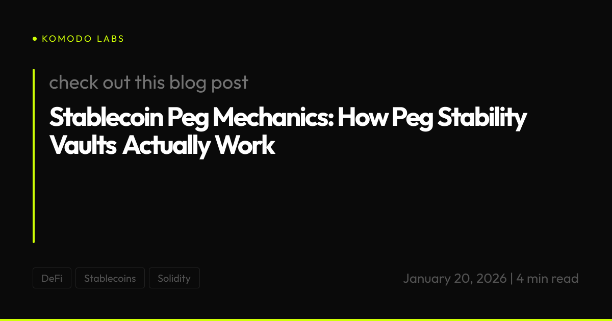 Stablecoin Peg Mechanics: How Peg Stability Vaults Actually Work ...